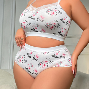 Ensemble de lingerie transfrontalier grande taille, fin, push-up, style boyshort, pour l'été, avec soutien-gorge sculptant anti-affaissement taille mi-haute pour femme - Product Image 2