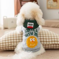 Manteau de sport pour chien en coton vert avec expression amusante, taille XS, design à deux pattes, durable, chaud, toutes saisons, vêtements pour animaux de compagnie