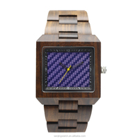 Montres de marque les plus vendues, montres à quartz pour hommes, montres-bracelets en bois pour hommes, vente en gros, boîtier carré de 10 mm d'épaisseur