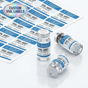 Etiquetas para Viales de 3ml 5ml 10ml, Impresas en Alta Resolución, Resistentes al Agua, Personalizables en Tamaño y Color - Product Image 1