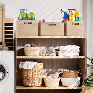 Plateau <span class=keywords><strong>en</strong></span> <span class=keywords><strong>bois</strong></span> de pin naturel à dessus ouvert, boîte de rangement peu profonde <span class=keywords><strong>en</strong></span> <span class=keywords><strong>bois</strong></span> brut pour artisanat, bureau, cosmétiques, présentoir de cadeaux, organisateur - Product Image 3