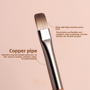 Juego de 3 pinceles de sándalo japonés para decoración de uñas, pinceles grandes planos, redondos, ovalados, para gel UV con tapa - Product Image 3