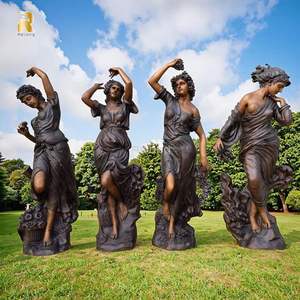 Rolong maniero di lusso decorazione giardino esterno stile antico a grandezza naturale quattro stagioni statua in bronzo scultura - Product Image 2