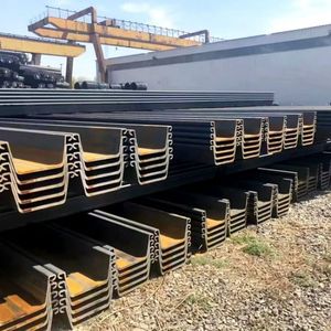 Leverancier van hoogwaardig koolstofstaal U-vormige damwandpalen voor rivierbescherming, zeewering en keerwanden - Product Image 5