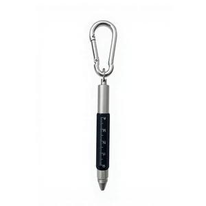 6 trong 1 kim loại bút bi với tuốc nơ vít và Carabiner và túi tiện ích quy mô - Product Image 5