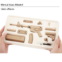 Modèle de pistolet miniature AR15 en métal à l'échelle 1:3, kit de construction en métal moulé sous pression, modèle de pistolet en métal, directement de l'usine