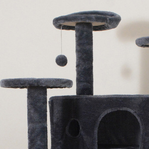 Tour pour chat <span class=keywords><strong>Feandrea</strong></span> avec hamac, arbre à chat en bois à plusieurs niveaux avec 4 poteaux à gratter et 2 plateformes - Product Image 5