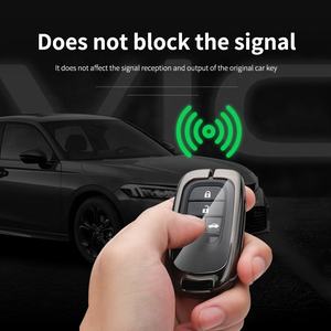 โลหะผสมสัง<span class=keywords><strong>ก</strong></span>ะสีคาร์บ<span class=keywords><strong>อน</strong></span>ไฟเบอร์ TPU เคสกุญแจรถสำหรับ Honda Key Fob <span class=keywords><strong>2022</strong></span> 2023 HR-V CR-V Civic อุปกรณ์เสริม - Product Image 5