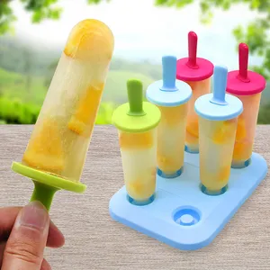 SW 100% Food Grade Round Shape Ice Lolly Mould Plastic Popsicle Mold with Sticks