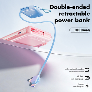 Banco de Energía de 10000mAh con Cables Retráctiles Integrados - Product Image 2