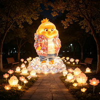 Bunte Hahn-Landschaftslaternen LED-Festbeleuchtung Dekorative Straßen-, Park-, Platz- und Event-Installationen