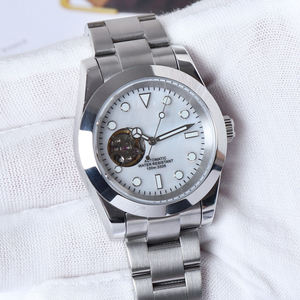 Montre personnalisée MINUTETIME avec cadran creux en forme de coquillage, mouvement automatique NH38, étanche 10 bars, luxe, 36 mm/39 mm - Product Image 1