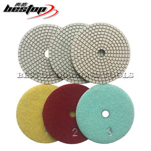 Discos Abrasivos de Diamante de 4 Pulgadas 1 # -3 #   Grano OEM Personalizable para Pulido de Granito, Mármol y Piedra Artificial - Product Image 2