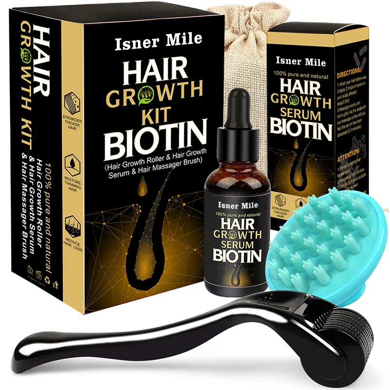 Private Label Natural Anti hair Loss Regrowth Scalp Elixirs Boosting hair regrowth serum kit