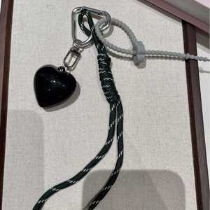 Fashion Heart Shaped Braided Rope Hand Bag Jewelry Charm Keychain Designer <b>Mini</b> <b>Backpack</b> Pendant Decoration Accessories - Product Image 5