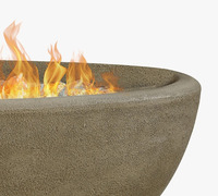 Brasero de jardin minimaliste en béton pour patios et cours de villas, table brasero, chauffage de terrasse, foyer paysager, prix de gros