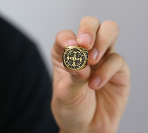 Venta al por mayor Venta caliente joyería de moda Vintage Acero inoxidable Cruz Punk Hip Hop <span class=keywords><strong>anillo</strong></span> para <span class=keywords><strong>hombre</strong></span> regalo - Product Image 4