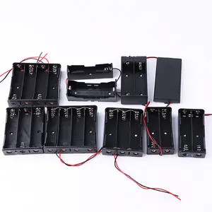 Custom DIY 1 2 4 slot Plastic Cylinder Battery Holder Parallel for 18650 26650 li ion cells with wire and switch