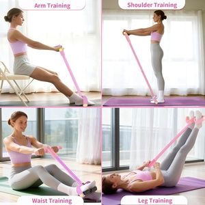<span class=keywords><strong>Banda</strong></span> de Resistencia con Pedal y Agarraderas, <span class=keywords><strong>Banda</strong></span> Elástica para Abdominales, Equipo de Fitness con 6/8 Tubos para <span class=keywords><strong>Abdomen</strong></span>, Cintura, Brazos y Piernas - Product Image 1