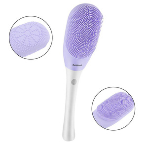 Massager del corpo Spazzola Da Bagno IPX7 Ricaricabile Impermeabile Elettrico di Vibrazione Del Silicone Doccia Spazzola con Manico Lungo - Product Image 3
