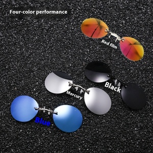 Lunettes de soleil rétro unisexes sans monture, argentées, style Hacker Empire <span class=keywords><strong>Murphy</strong></span>, verres UV400, ultra-légères, pour adultes - Product Image 3