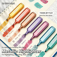 Stylos surligneurs métalliques à paillettes grande capacité, marqueurs scintillants pour le bricolage, le journal, le dessin et l'artisanat