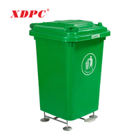 Poubelle mobile 50 litres Poubelle extérieure Poubelles en plastique avec couvercle et roue