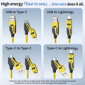 CHXDEV PD 65w 4 in 1 cavo di ricarica retrattile caricabatterie per <span class=keywords><strong>telefono</strong></span> tipo C a molla rapida cavo caricabatterie cavo di ricarica rapida cavi - Product Image 6