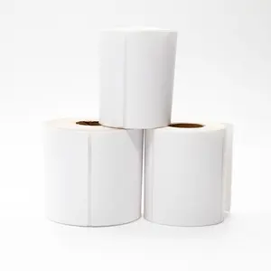 Best supply Gloss paper adhesive thermal transfer label printing 100x150mm 500pcs per roll for shipping label