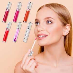 Tubos de brillo labial vacíos al por mayor con diamantes de imitación, 4ml, transparentes, redondos, para brillo labial líquido y aceite voluminizador de labios - Product Image 2