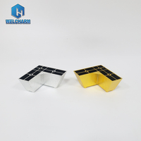 Pieds de canapé en plastique modernes en forme de L, dorés et argentés, pieds de meubles en plastique simples pour accessoires de pieds de table d'armoire d'hôtel et de salon