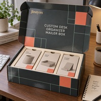 Boîte d'expédition personnalisée en carton ondulé E-Flute brillant avec logo doré pour l'e-commerce
