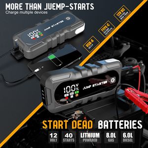 Démarreur de voiture 12V ABS, booster de batterie, outil de démarrage d'urgence, alimentation portable pour le sauvetage des véhicules - Product Image 1