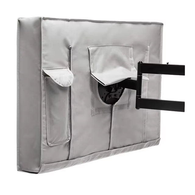 Outdoor TV Cover Weatherproof Universal Protector for LCD, LED, TV Screens With Built in Bottom Cover and Remote Storage