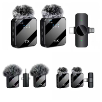 Mikrofon Lavalier Nirkabel F16 Dengan Klip, Mini Mic Portabel untuk Rekaman Audio Video iPhone Android Ponsel, Dapat Diisi Ulang