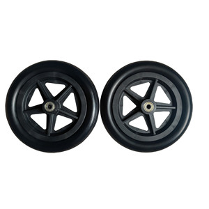 Cheng Jin Vehicles 8 Inch PU Foam Wheel Ball Bearing Solid Wear Resistant <b>For</b> Wheelchair <b>Tool</b> <b>Cart</b> Handcart Accessories - Product Image 2