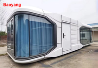 Villa de bureau préfabriquée portable 20ft 40ft, conteneur-capsule spatiale verte personnalisée, cabine-pod, maison de luxe