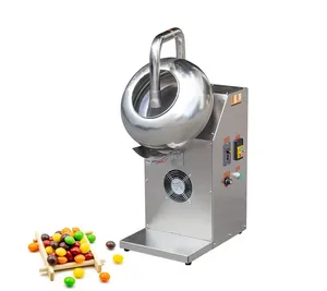 Mesin pemoles lapisan gula, mesin pelapis coklat, mesin Panning gula otomatis cokelat