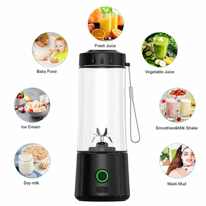 Vaso exprimidor eléctrico portátil sin BPA, licuadora con 6 cuchillas, recargable por USB, para hacer batidos de frutas frescas, ideal para oficina, entrenamiento, picnic. - Product Image 4