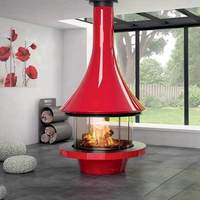 Chimenea Suspendida Personalizada con Llama Simulada, Modelo Electrónico Atomizador, Humidificador Decorativo para Sala de Estar, Estilo Platillo Volador