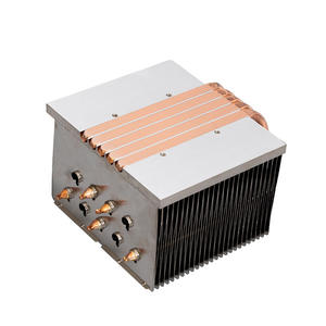 Desain kustom Stamping CNC Broached tembaga pipa panas lampu LED CPU GPU Heatsink sirip aluminium Stack layanan mesin - Product Image 2