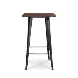 โต๊ะบาร์ไม้หน้าโลหะสำหรับร้านอาหารกลางแจ้งสไตล์บิสโทร - Product Image 3