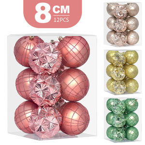 TANG XI Set di Palline Decorative per Albero di <span class=keywords><strong>Natale</strong></span> di Alta Qualità, Infrangibili, 8cm, 12 Pezzi, Palline Decorative per <span class=keywords><strong>Buon</strong></span> <span class=keywords><strong>Natale</strong></span> - Product Image 1