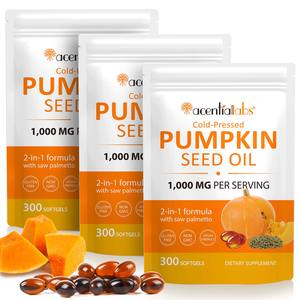 Kürbiskernöl-Kapseln Vitamin- und Nahrungsergänzungsmittel Kürbiskernöl-Supplement mit Sägepalmenextrakt für Haar- und Harnwegsgesundheit - Product Image 6