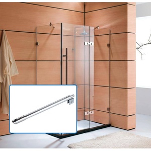 Al por mayor de calidad superior barra de apoyo 304 ajustable de acero inoxidable de pared a vidrio ducha barra de apoyo - Product Image 1
