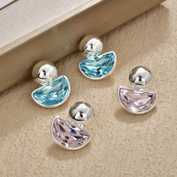 Nouvelles boucles d'oreilles pendantes en cristal naturel œil de chat, verre antique plaqué or 18 carats, tendance coréenne pour femmes
