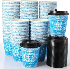 Factory Price 8oz 12oz 16oz 20oz Ripple Wall Double Wall Single Wall Paper Cup With Customized Logo From China Factory