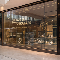 Écran LED transparent sur mesure pour vitrine de bijouterie, affichage publicitaire sur fenêtre