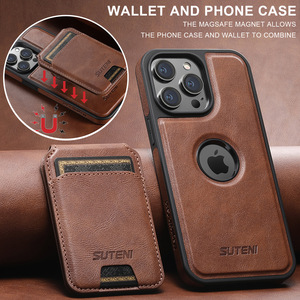 Funda de teléfono con imán 2 en 1 con textura de cuero TPU para iPhone 12 a 16 y Samsung Google <span class=keywords><strong>Pixel</strong></span> - Product Image 4