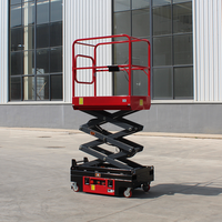 Liftmobile Hydraulische Scherenhebebühne Kleine Elektrische Hubarbeitsbühne 4m Arbeitshöhe 100kg Tragfähigkeit Erhöhte Arbeitsplattform